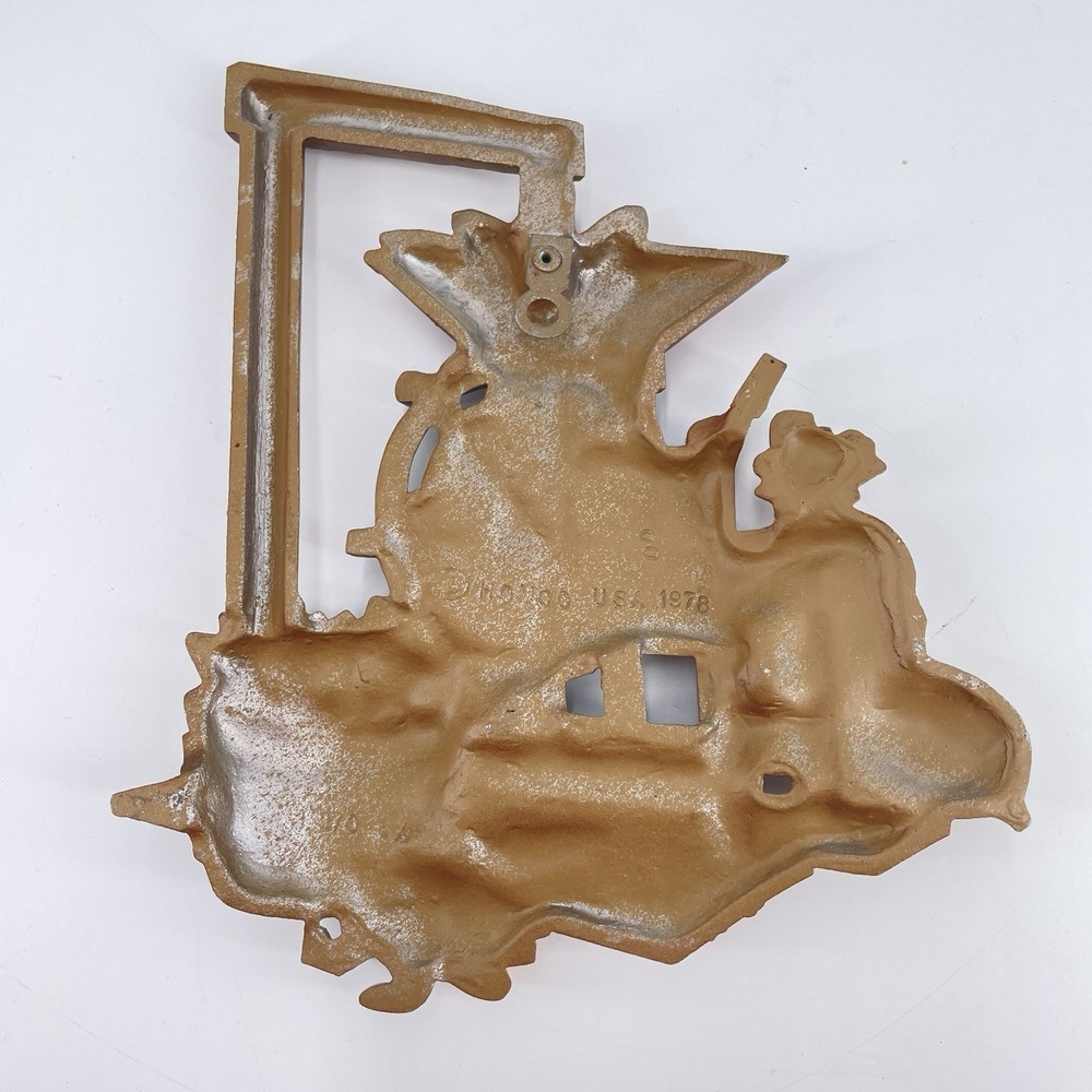 Vtg 1978 HOMCO Metal 2 Pc. Corn Grinder Apple Cider Press Kitchen Wall Decor 9" - Picture 7 of 12